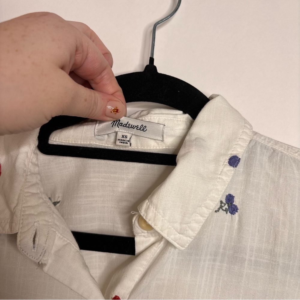 Madewell Beachside Shirttail Top in Fresca Fruit size XS - Picture 4 of 9